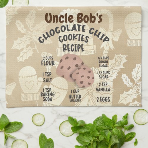 Chocolate Chip Cookie Recipe Kitchen Towel