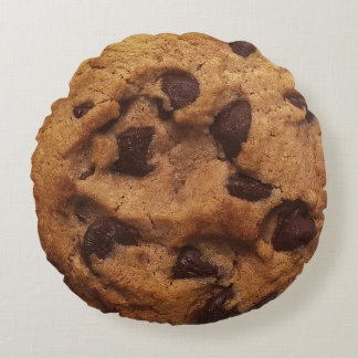 Chocolate Chip Cookie Round Pillow