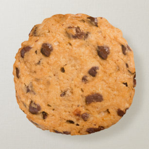 Chocolate Chip Cookie Round Pillow