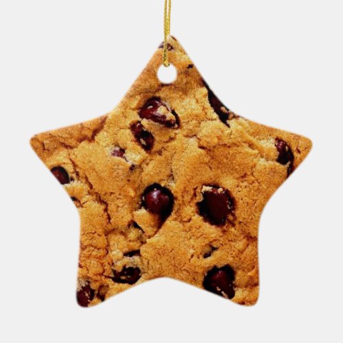 Chocolate Chip Cookie Star Ornament