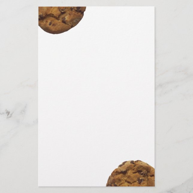 Chocolate chip cookie stationery (Front)