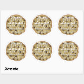 Chocolate Chip Cookie Wedding Favors Dreams Dough Classic Round Sticker (Sheet)