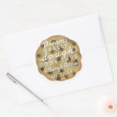 Chocolate Chip Cookie Wedding Favors Dreams Dough Classic Round Sticker (Envelope)