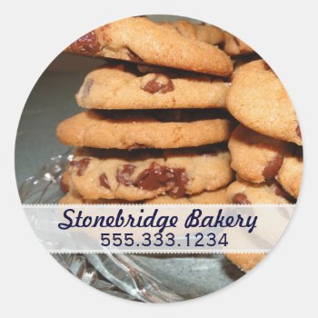 Chocolate Chip Cookies Advertisement Sticker by pamdicar at Zazzle