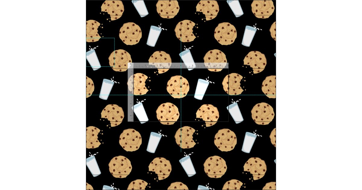 Chocolate Chip Cookies and Milk Cute Kids Fabric