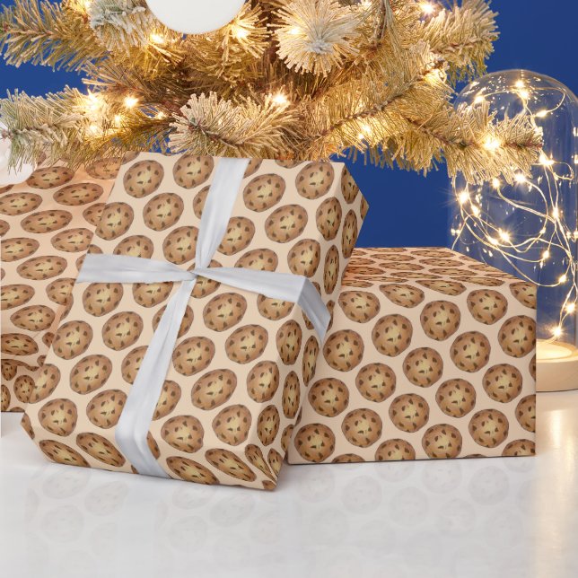 Chocolate Chip Cookies Bake Sale Bakery Foodie Wrapping Paper (Holidays)