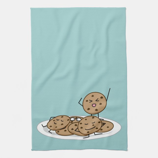 Chocolate Chip Cookies baked plate dessert Towel (Vertical)