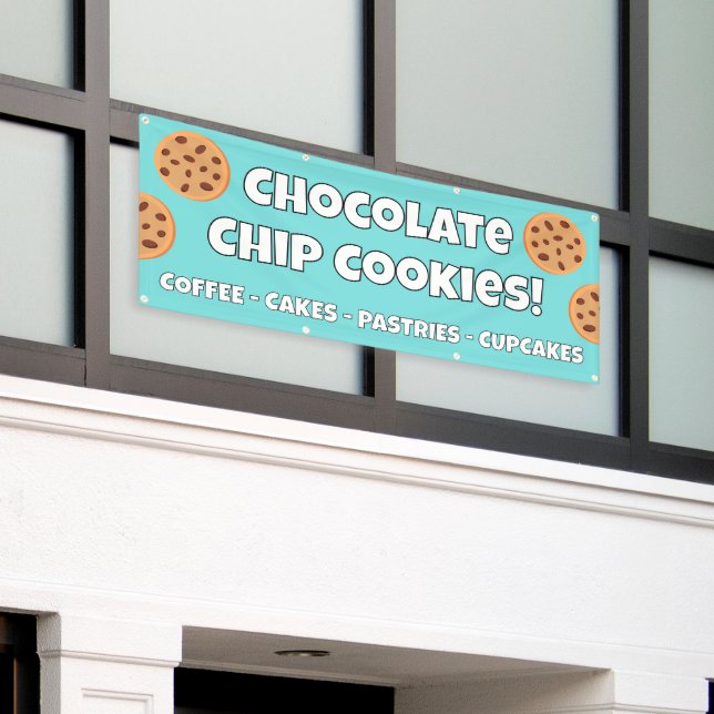 Chocolate Chip Cookies Bakery Banner (Outside Building)
