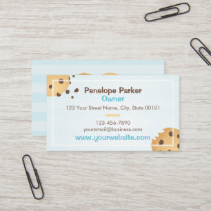 Chocolate Chip Cookies Bakery Business Card