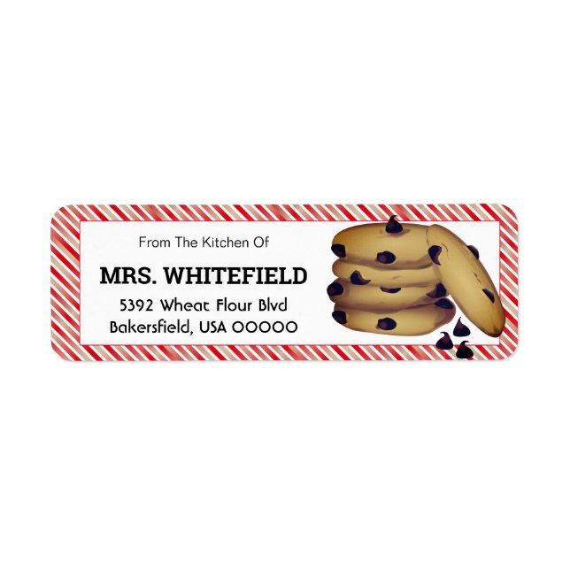 Chocolate Chip Cookies Baking Canning Gift Label (Front)