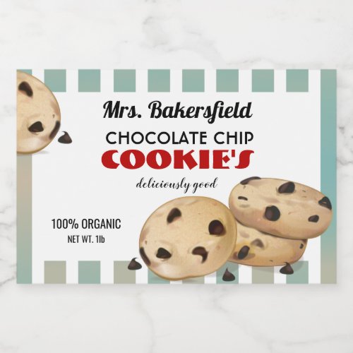 Chocolate Chip Cookies Baking Gift Food Label