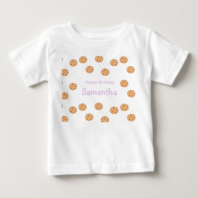 Chocolate chip cookies birthday  baby T-Shirt (Front)