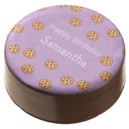 Chocolate chip cookies birthday purple 