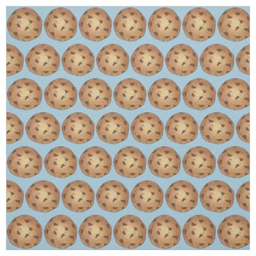 Chocolate Chip Cookies Blue Bake Sale Dessert Food Fabric