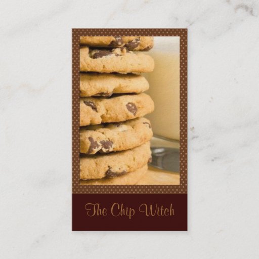Customizable Chocolate Chip Cookies Business Card Templates