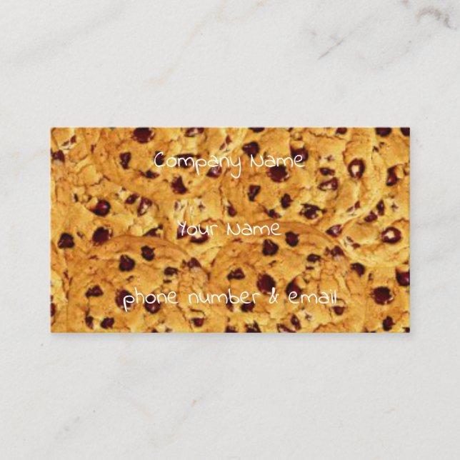 chocolate chip cookies business card (Front)