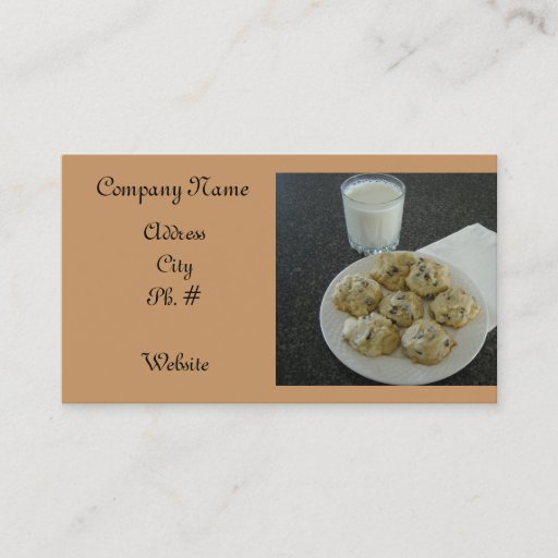 Customizable Chocolate Chip Cookie Business Card Template