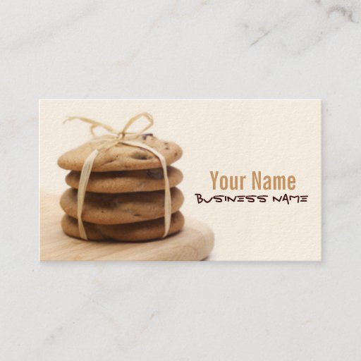 Customizable Chocolate Chip Cookies Business Cards