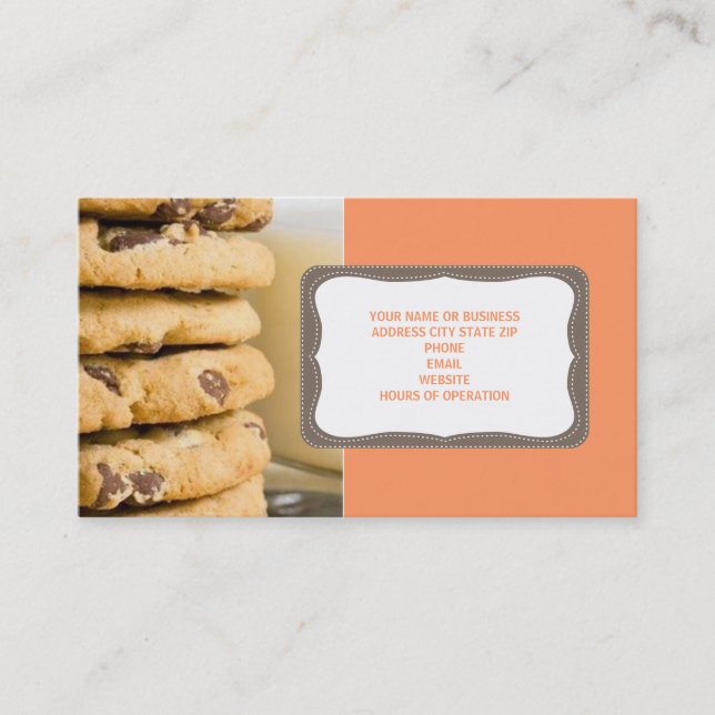 Chocolate Chip Cookies Business Cards (Front)
