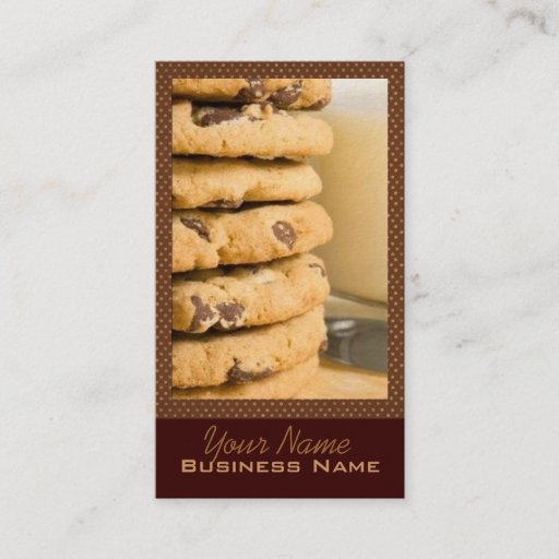 Customizable Chocolate Chip Cookies Business Cards