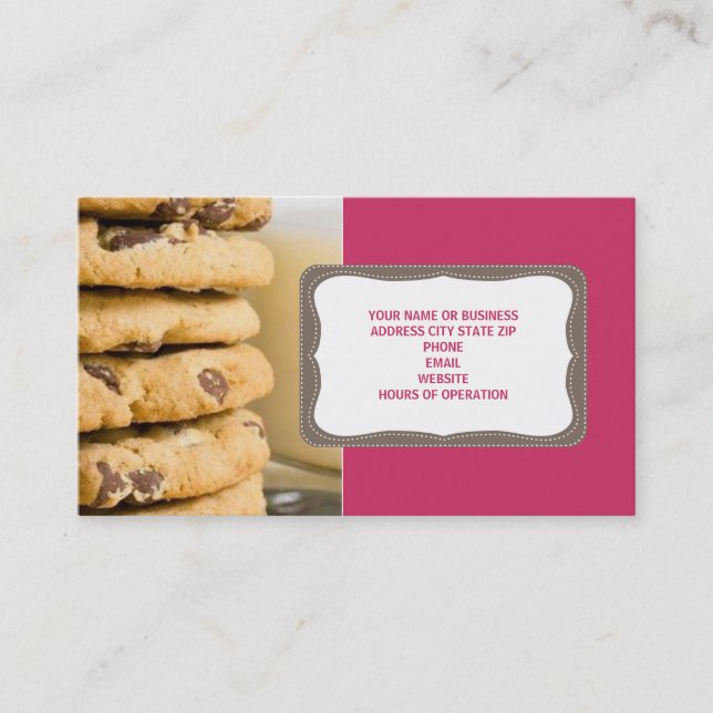 Chocolate Chip Cookies Business Cards (Front)