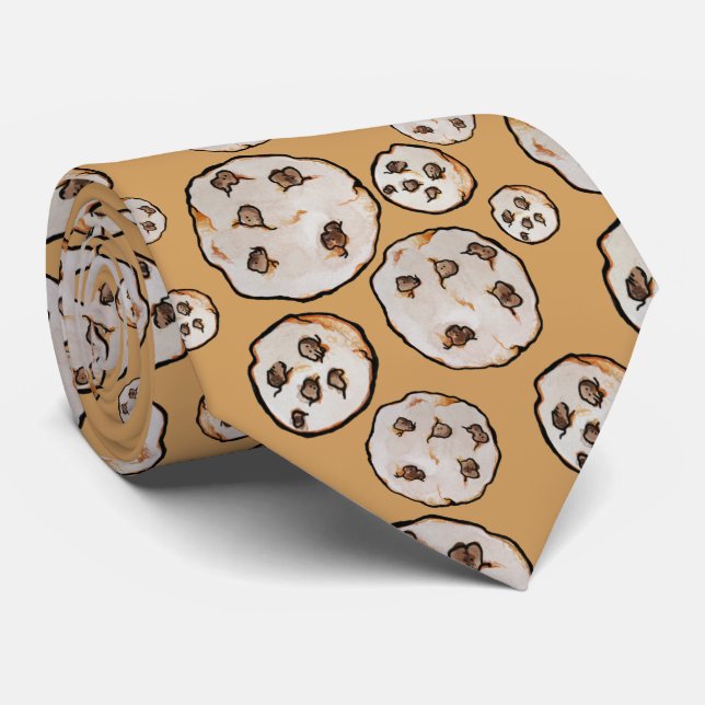 Chocolate Chip Cookies Cookie lover Neck Tie (Rolled)