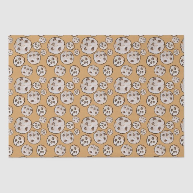 Chocolate Chip Cookies Cookie lover Tissue Paper (Front)