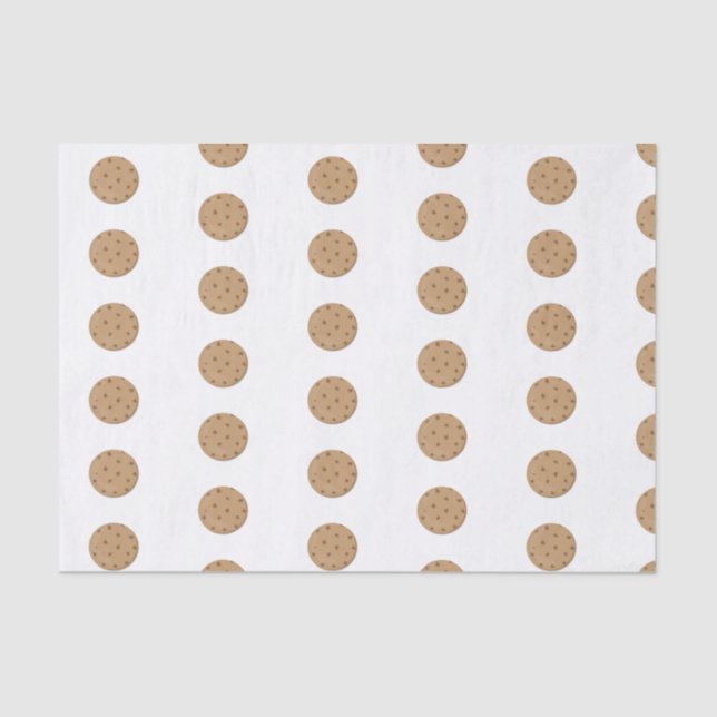 Chocolate Chip Cookies Cute Illustrated Tissue Paper (Front)