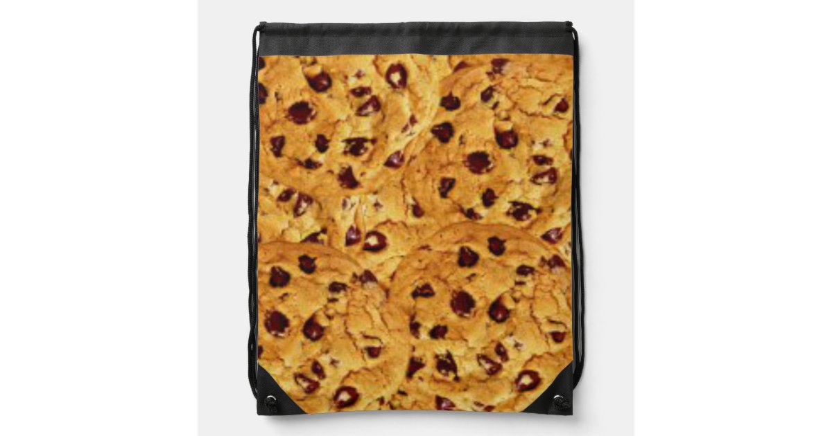 chocolate chip cookies drawstring bag Zazzle