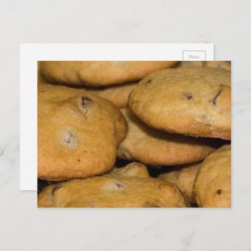 Chocolate Chip Cookies Food Photography Postcard