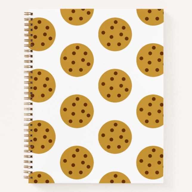 Chocolate Chip Cookies Fun Cute Dessert Snack Notebook (Front)