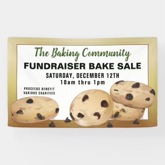 Chocolate Chip Cookies Fundraiser Bake Sale Banner
