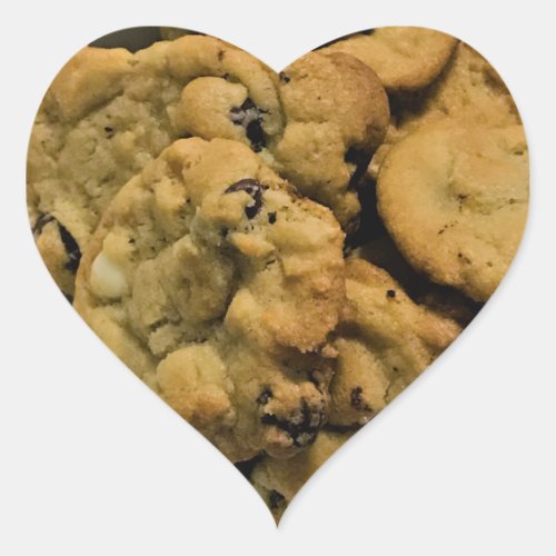 Chocolate Chip Cookies Heart Stickers