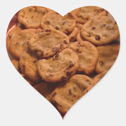 Chocolate Chip Cookies Heart Stickers