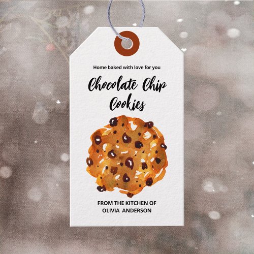 Chocolate Chip Cookies Home Baked  Gift Tags
