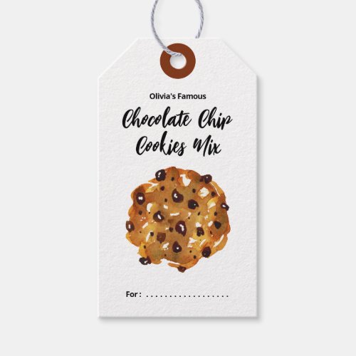 Chocolate Chip Cookies Jar Mix  Gift Tags