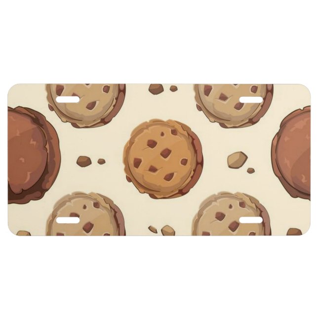 Chocolate Chip Cookies License Plate (Front)