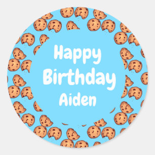 Chocolate Chip Cookies Pattern Balloon Classic Round Sticker