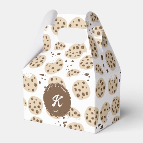 Chocolate Chip Cookies Pattern Birthday Party Favor Boxes