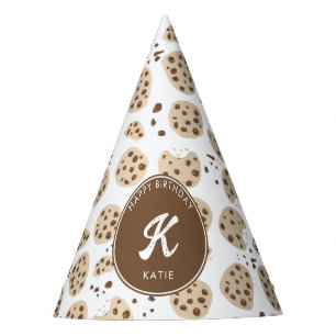 Chocolate Chip Cookies Pattern Birthday Party Hat