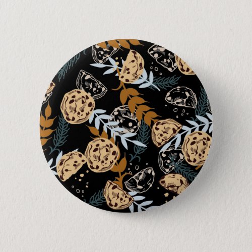 chocolate chip cookies pattern black ver button
