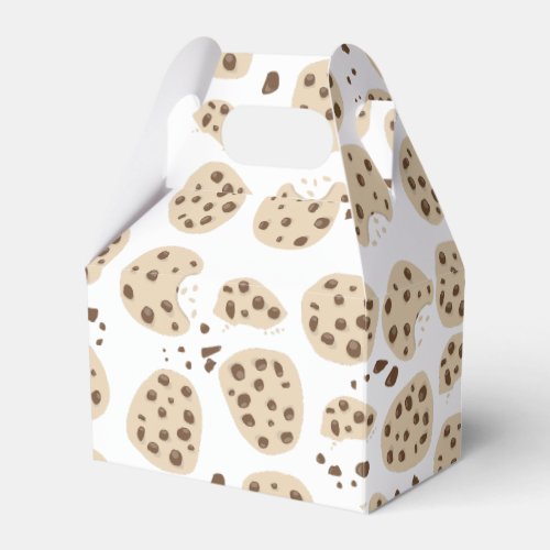 Chocolate Chip Cookies Pattern Favor Boxes
