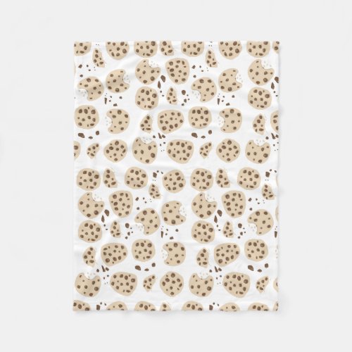 Chocolate Chip Cookies Pattern Fleece Blanket