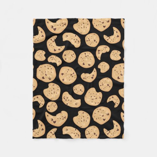 Chocolate Chip Cookies Pattern Fleece Blanket