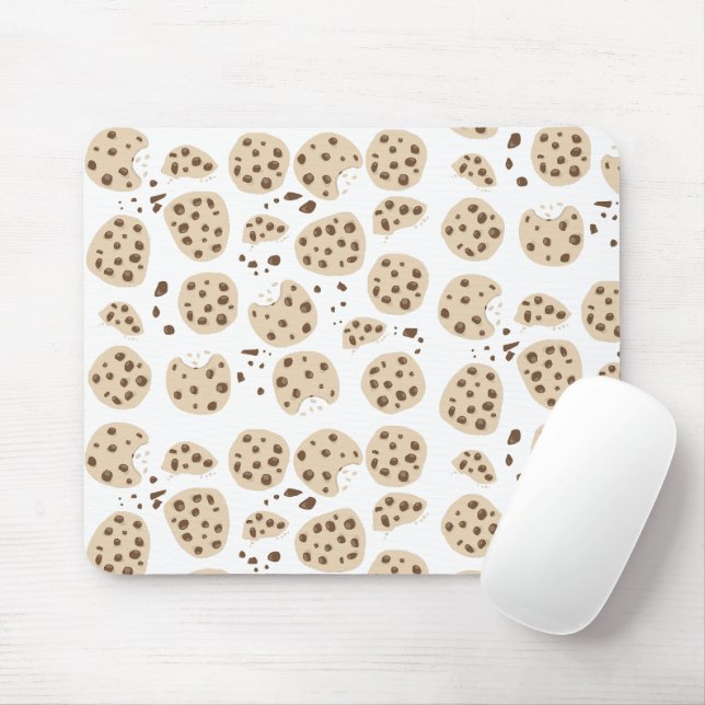 Chocolate Chip Cookies Pattern Mouse Pad (With Mouse)