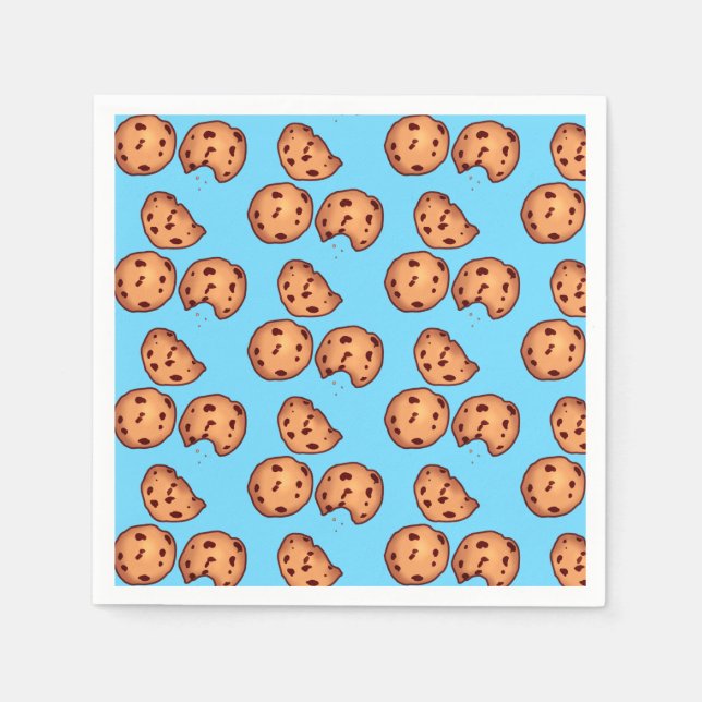 Chocolate Chip Cookies Pattern Napkins (Front)
