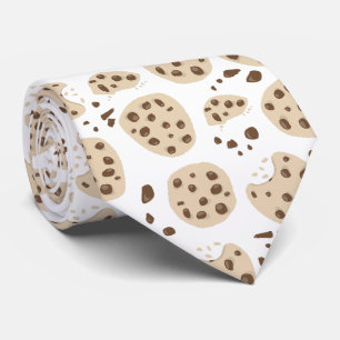 Chocolate Chip Cookies Pattern Neck Tie