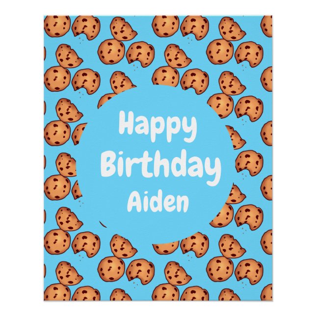 Chocolate Chip Cookies Pattern Poster (Front)