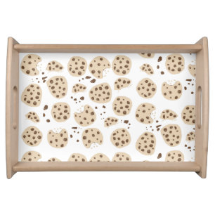 Chocolate Chip Cookies Pattern Serving Tray