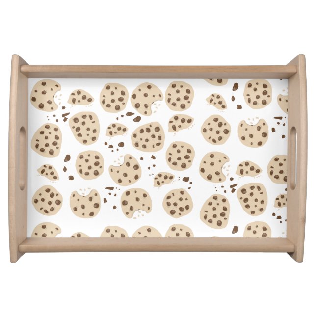 Chocolate Chip Cookies Pattern Serving Tray (Front)
